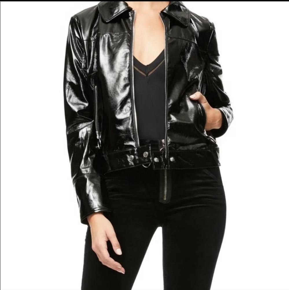 Good American Faux Leather Jacket